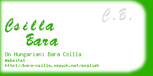 csilla bara business card